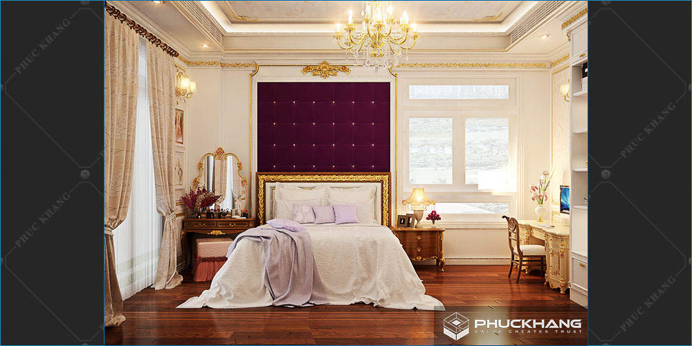 trần thạch cao phòng ngủ cổ điển đẹp