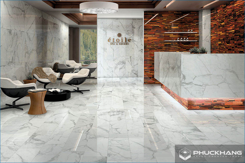 gạch ốp tường giả đá marble