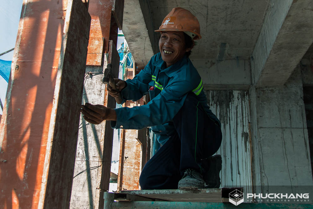 hình ảnh thi công xây nhà trọn gói Quận Tân Phú