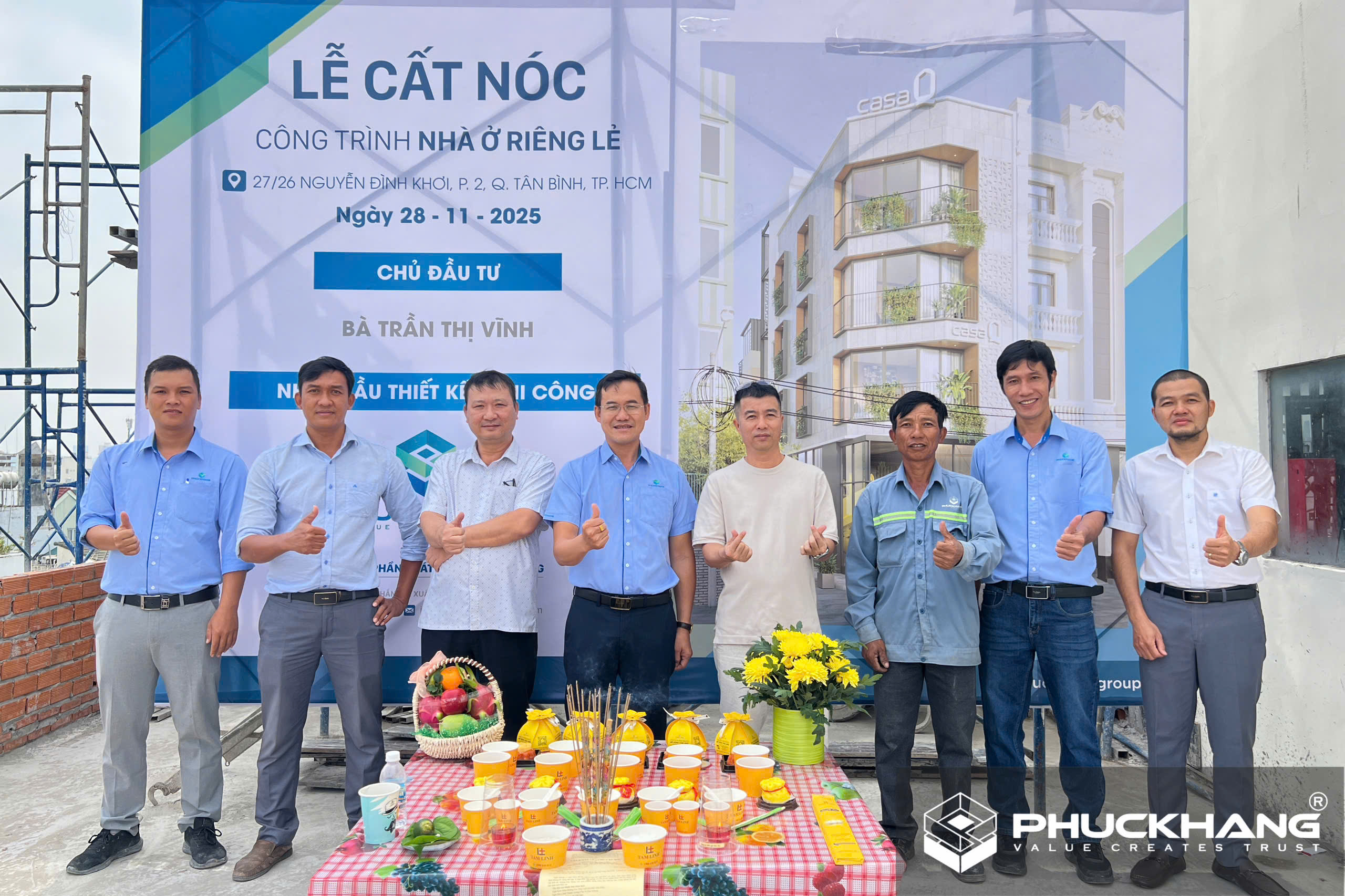 LỄ CÚNG CẤT NÓC NHÀ Ở RIÊNG LẺ TẠI 27/26 NGUYỄN ĐÌNH KHƠI – TP. HỒ CHÍ MINH