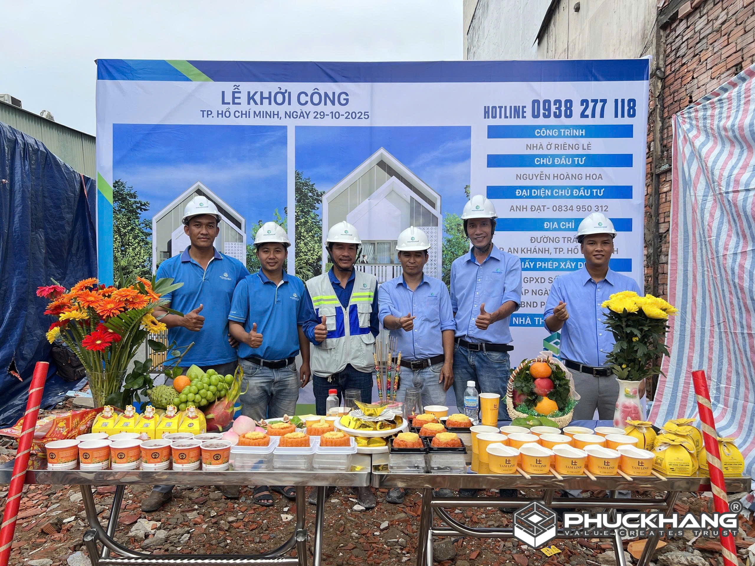 LỄ KHỞI CÔNG NHÀ Ở RIÊNG LẺ PHƯỜNG AN KHÁNH – CHỊ HOÀNG HOA